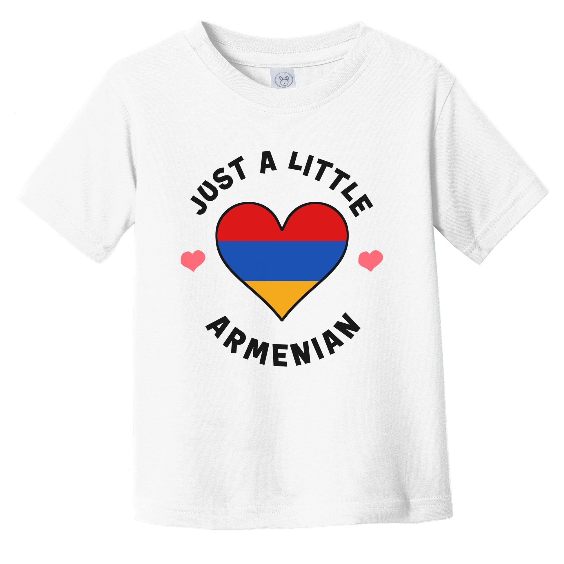 Armenian Flag Heart Just A Little Armenian Armenia Infant Toddler T-Shirt