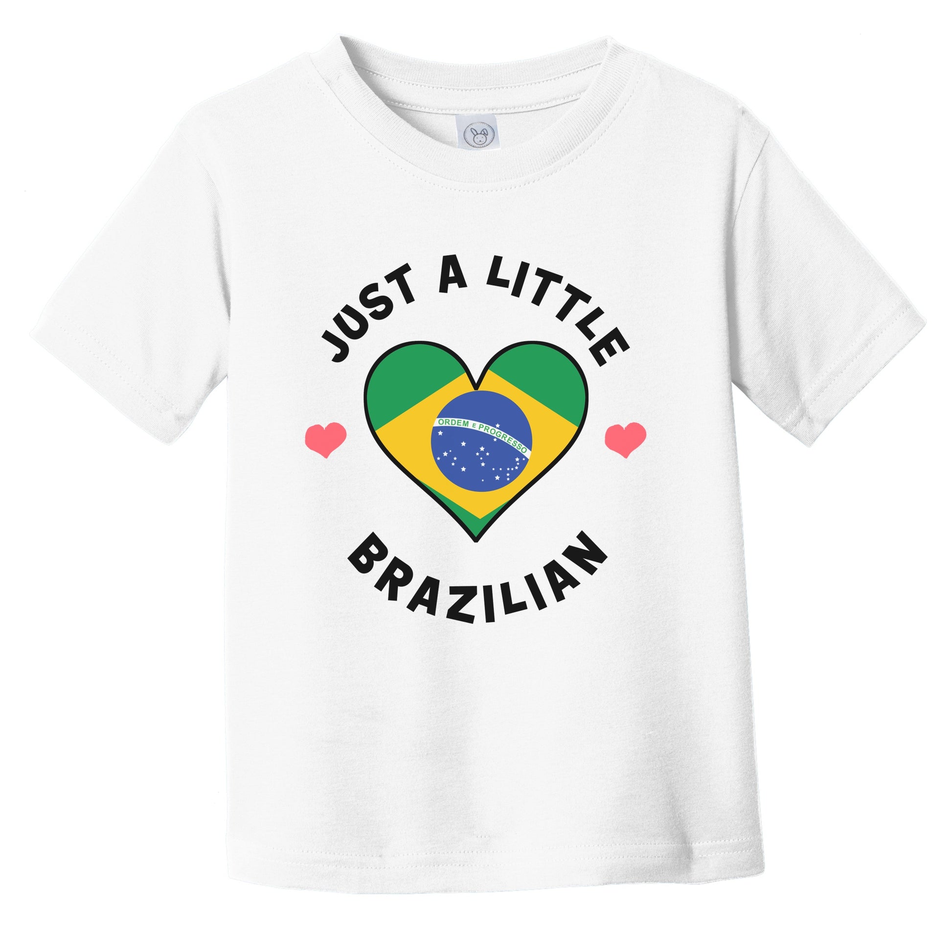 Brazilian Flag Heart Just A Little Brazilian Brazil Infant Toddler T-Shirt