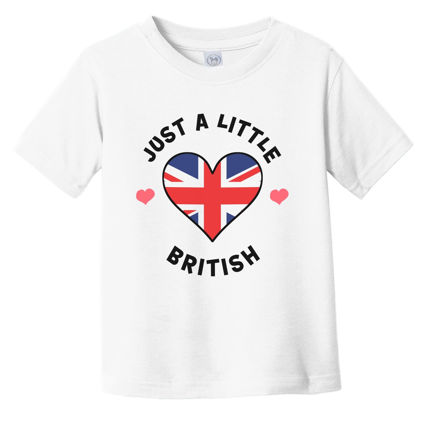 British Flag Heart Just A Little British UK Infant Toddler T-Shirt