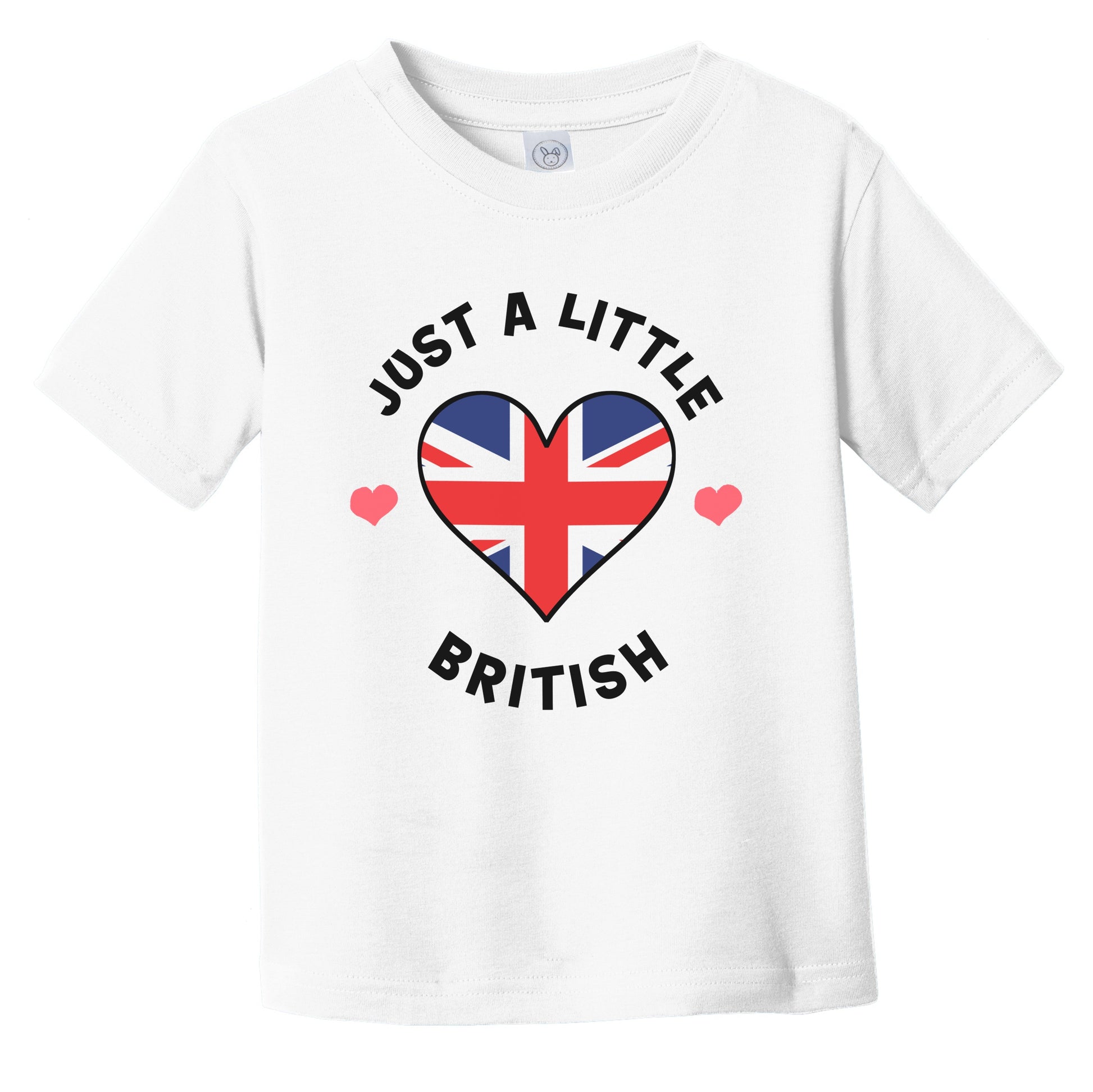 British Flag Heart Just A Little British UK Infant Toddler T-Shirt