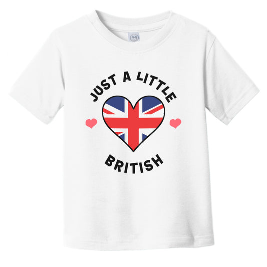 British Flag Heart Just A Little British UK Infant Toddler T-Shirt