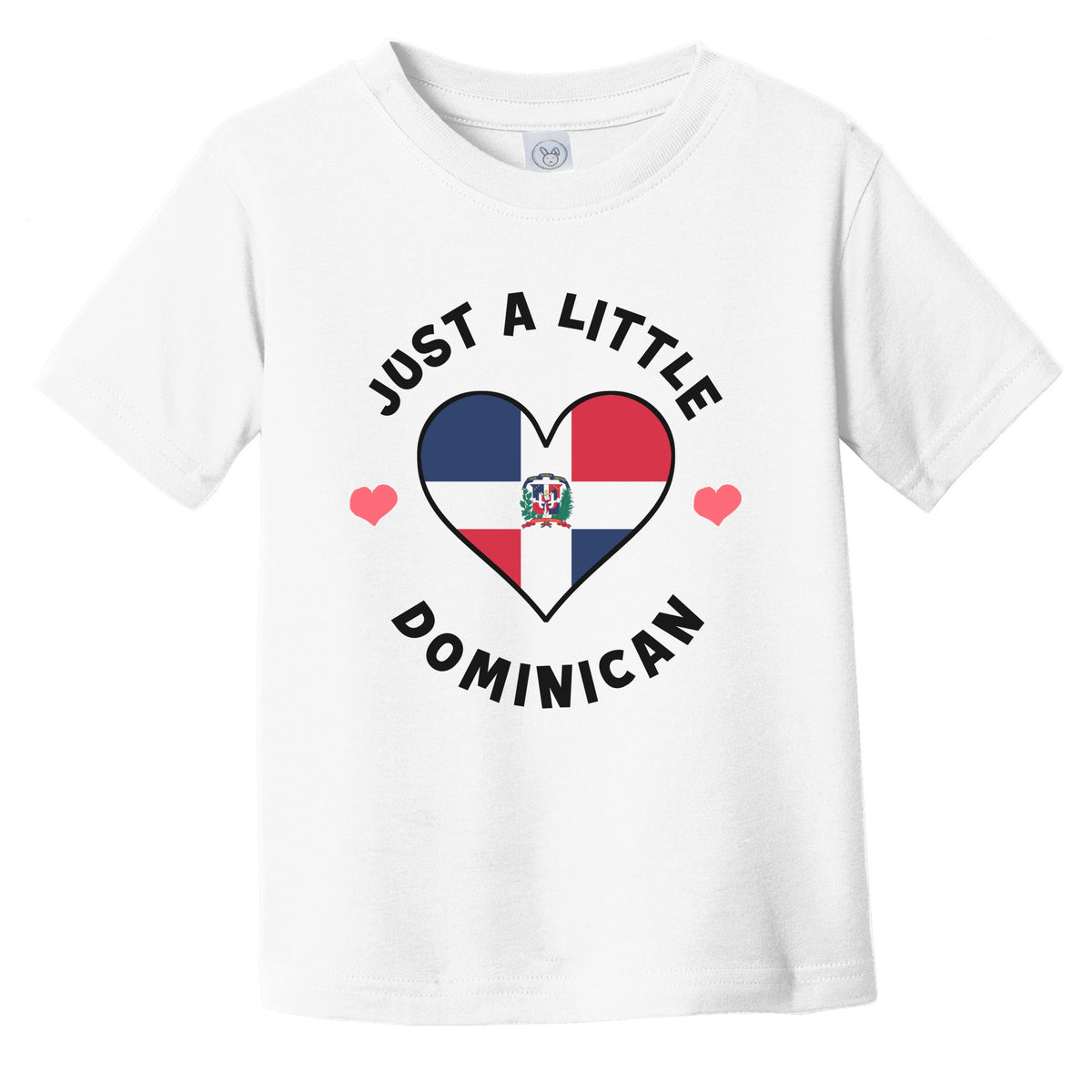 Dominican Flag Heart Just A Little Dominican Republic Infant Toddler T-Shirt