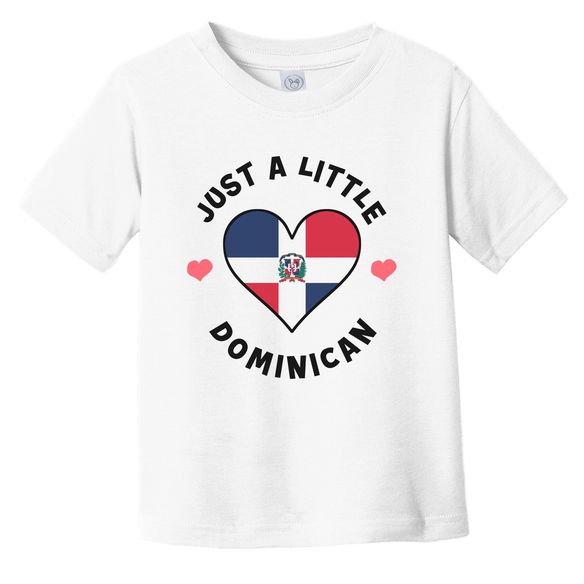 Dominican Flag Heart Just A Little Dominican Republic Infant Toddler T-Shirt