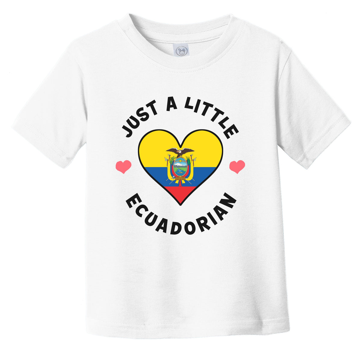 Ecuadorian Flag Heart Just A Little Ecuadorian Ecuador Infant Toddler T-Shirt