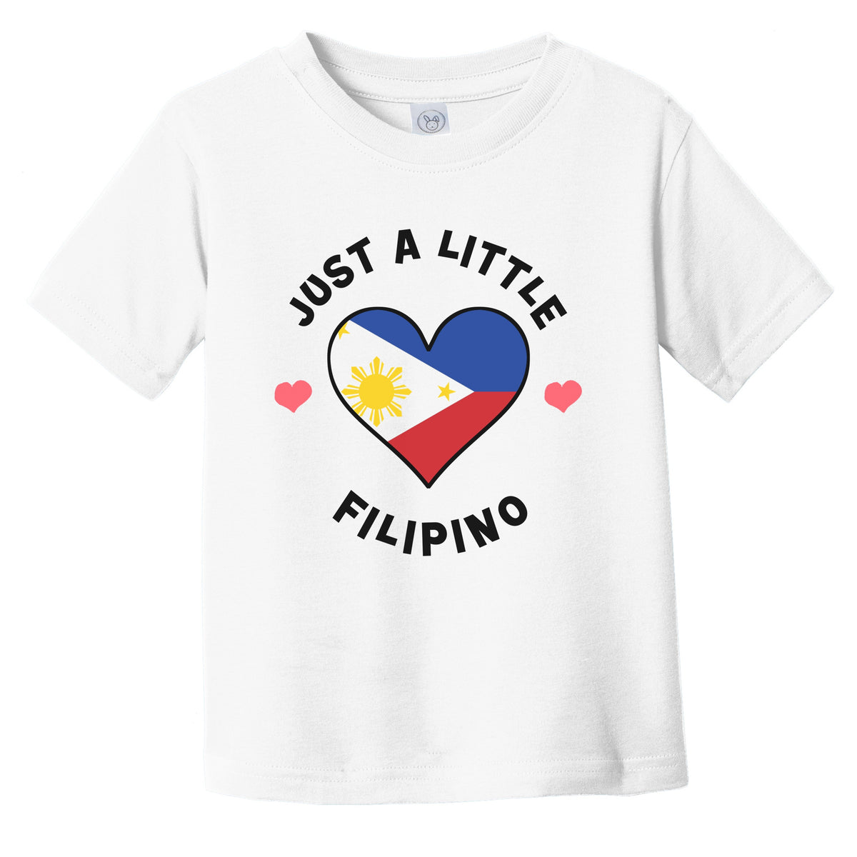 Filipino Flag Heart Just A Little Filipino Philippines Infant Toddler T-Shirt