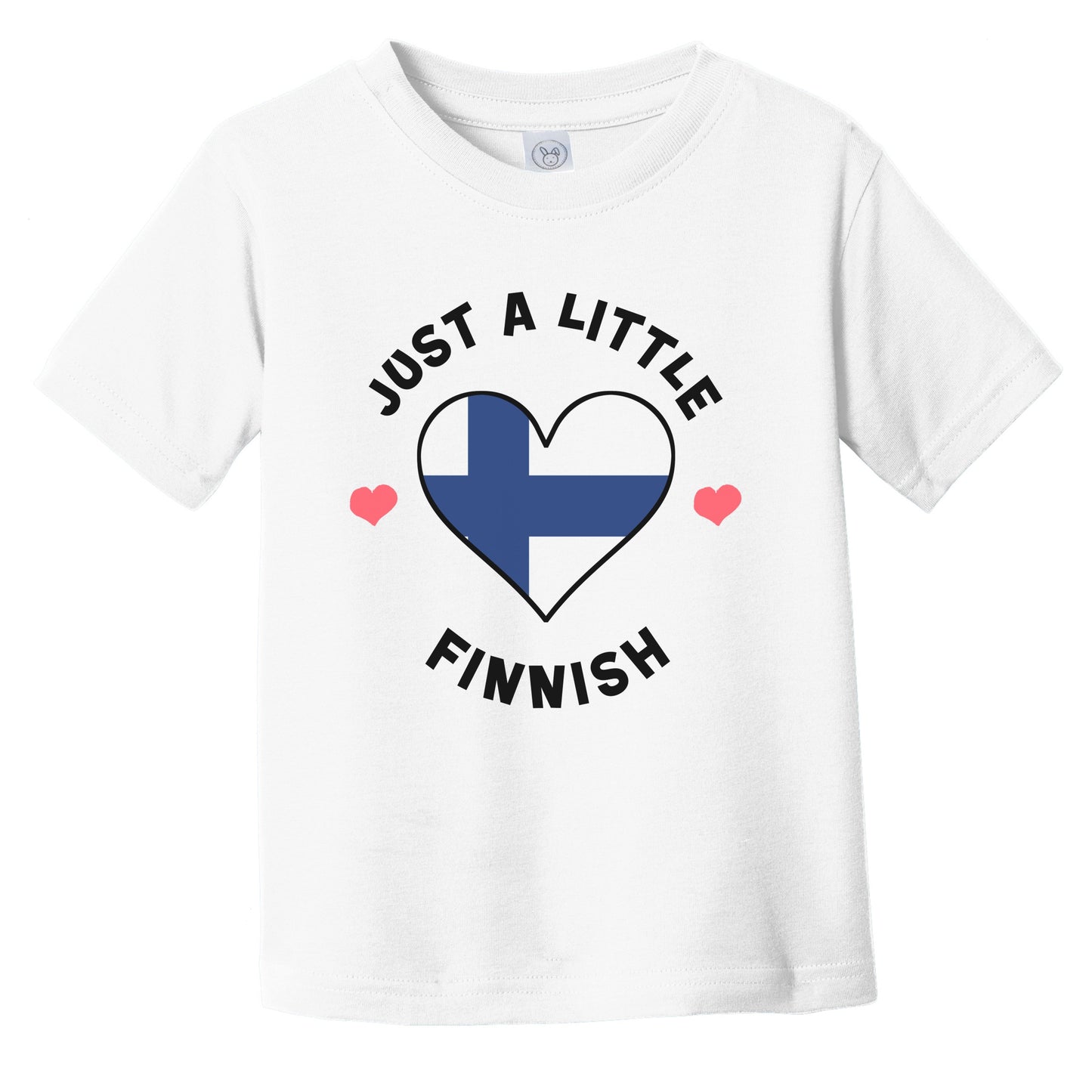 Finnish Flag Heart Just A Little Finnish Finland Infant Toddler T-Shirt