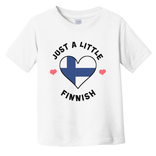 Finnish Flag Heart Just A Little Finnish Finland Infant Toddler T-Shirt
