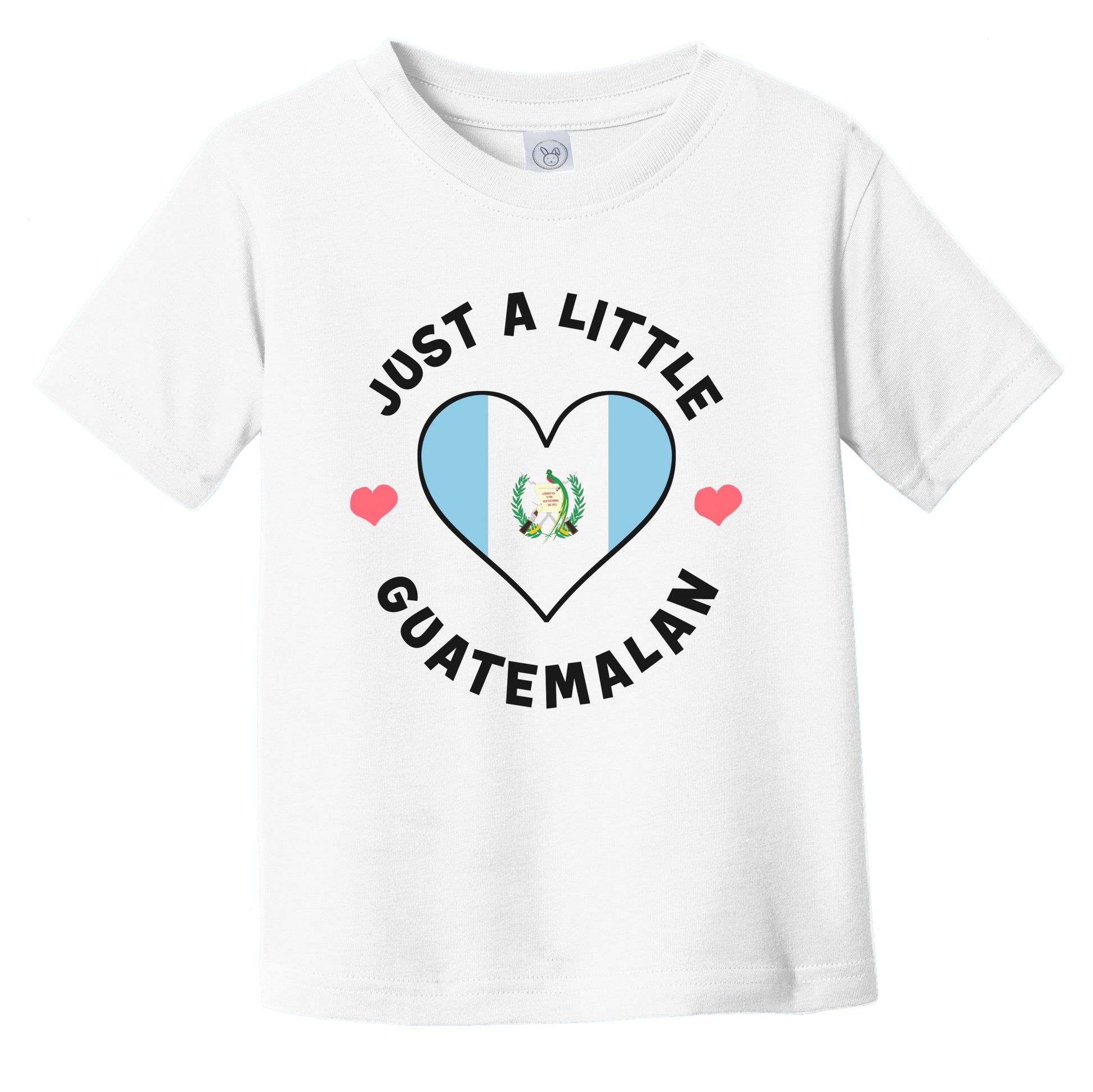 Guatemalan Flag Heart Just A Little Guatemalan Guatemala Infant Toddler T-Shirt