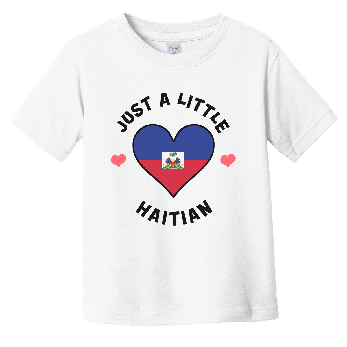 Haitian Flag Heart Just A Little Haitian Haiti Infant Toddler T-Shirt