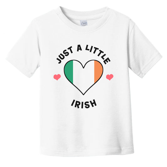 Irish Flag Heart Just A Little Irish Ireland Infant Toddler T-Shirt