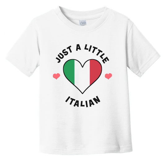 Italian Flag Heart Just A Little Italian Italy Infant Toddler T-Shirt