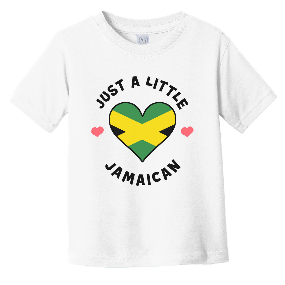 Jamaican Flag Heart Just A Little Jamaican Jamaica Infant Toddler T-Shirt