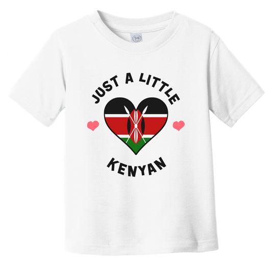 Kenyan Flag Heart Just A Little Kenyan Kenya Infant Toddler T-Shirt