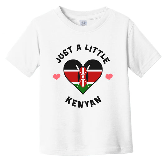 Kenyan Flag Heart Just A Little Kenyan Kenya Infant Toddler T-Shirt