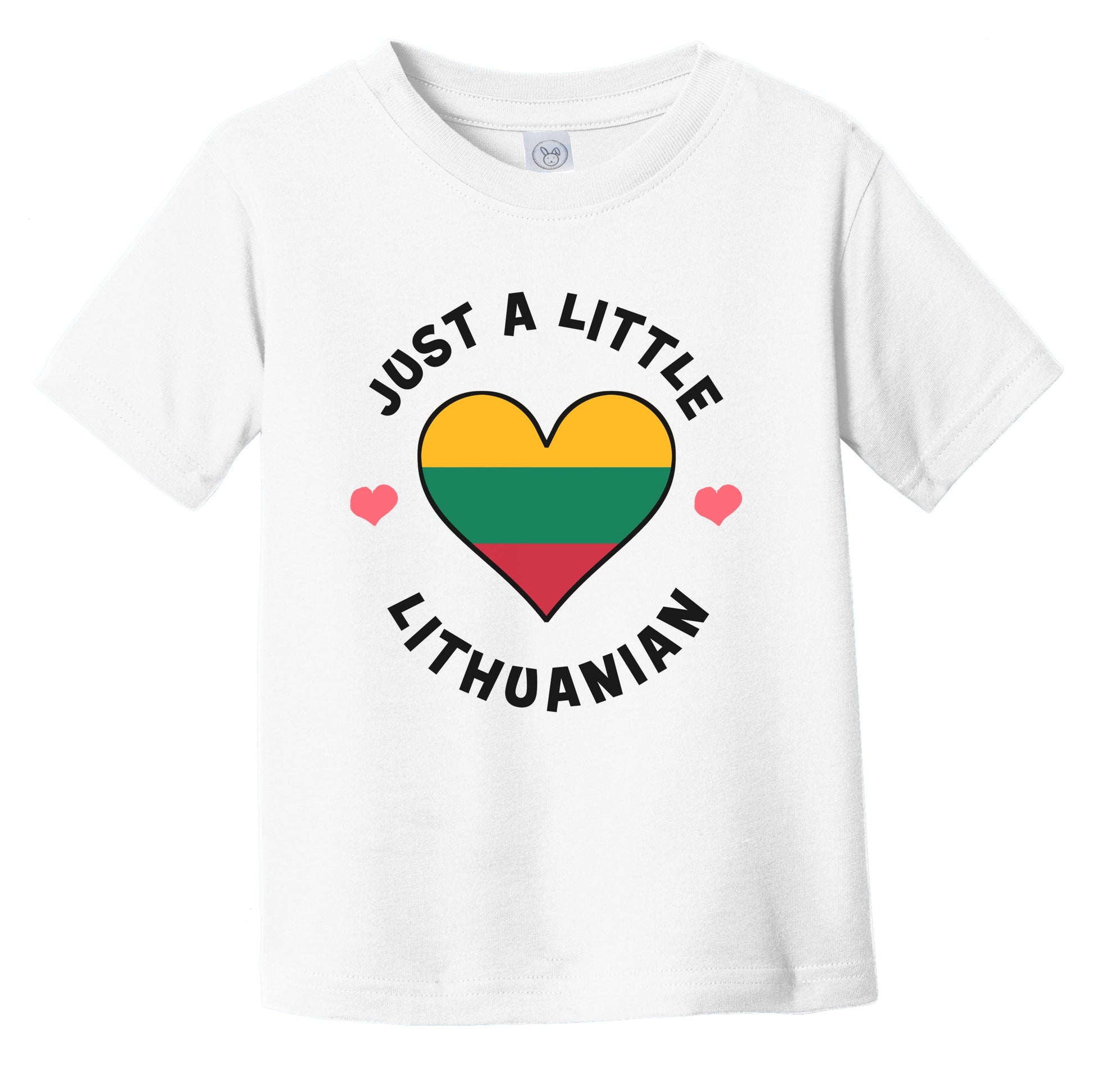 Lithuanian Flag Heart Just A Little Lithuanian Lithuania Infant Toddler T-Shirt