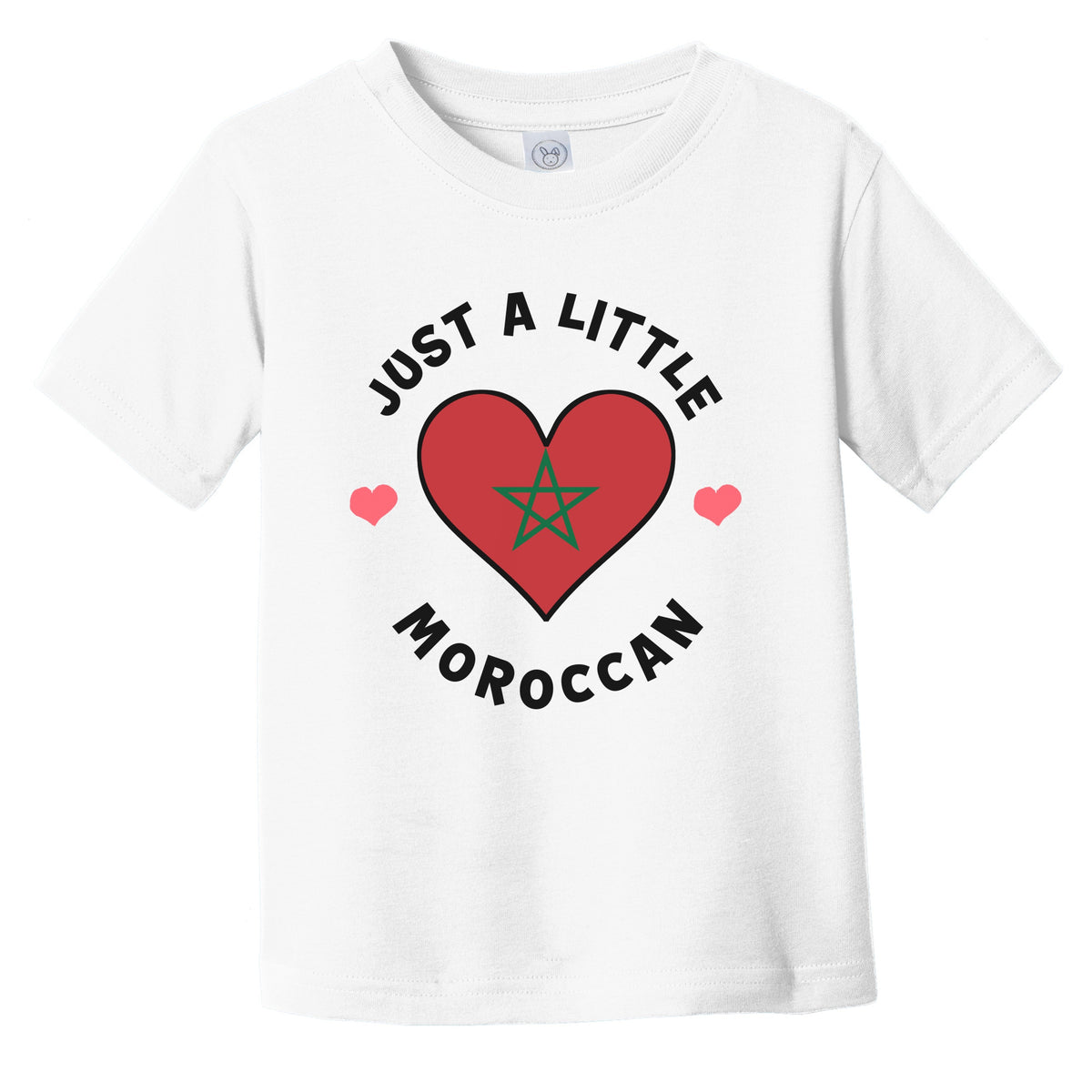 Moroccan Flag Heart Just A Little Moroccan Morocco Infant Toddler T-Shirt