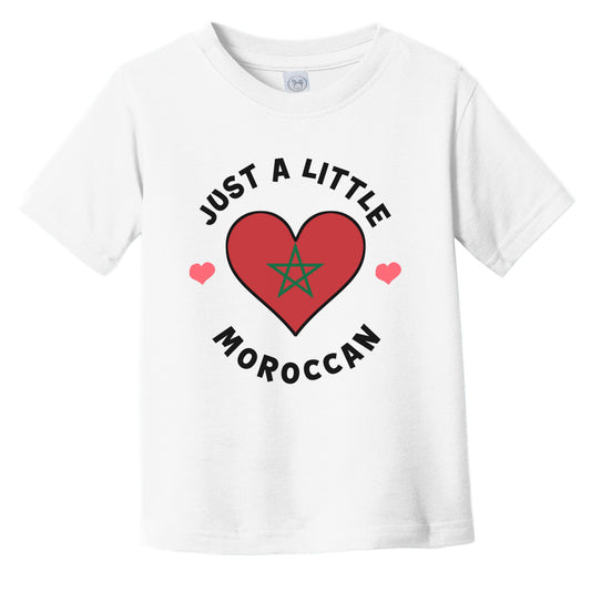 Moroccan Flag Heart Just A Little Moroccan Morocco Infant Toddler T-Shirt