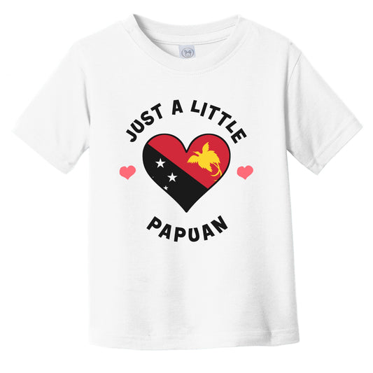 Papuan Flag Heart Just A Little Papuan Papua New Guinea Infant Toddler T-Shirt