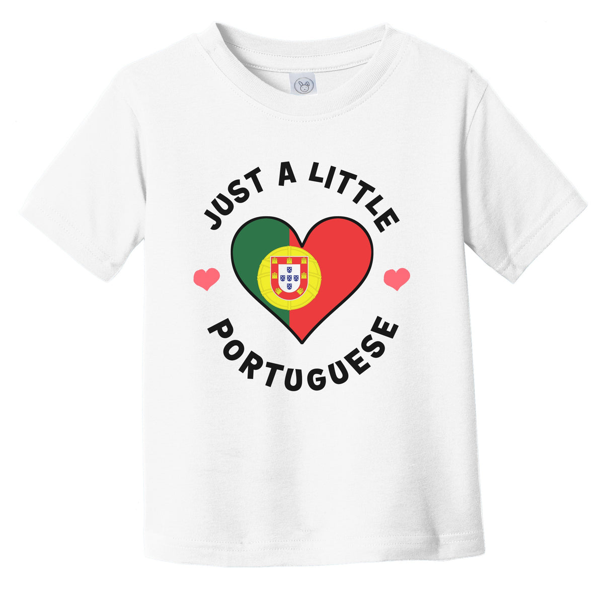 Portuguese Flag Heart Just A Little Portuguese Portugal Infant Toddler T-Shirt