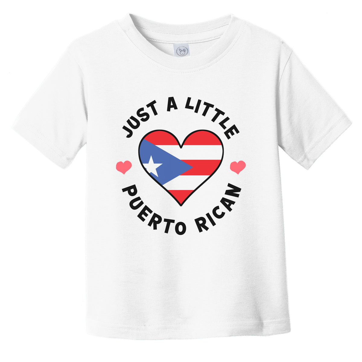 Puerto Rican Flag Heart Just A Little Puerto Rican Puerto Rico Infant Toddler T-Shirt
