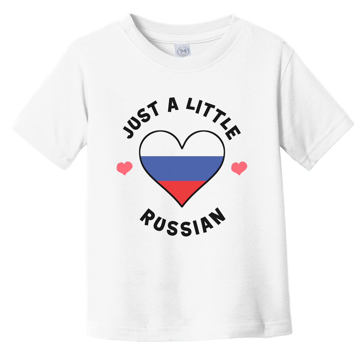 Russian Flag Heart Just A Little Russian Russia Infant Toddler T-Shirt