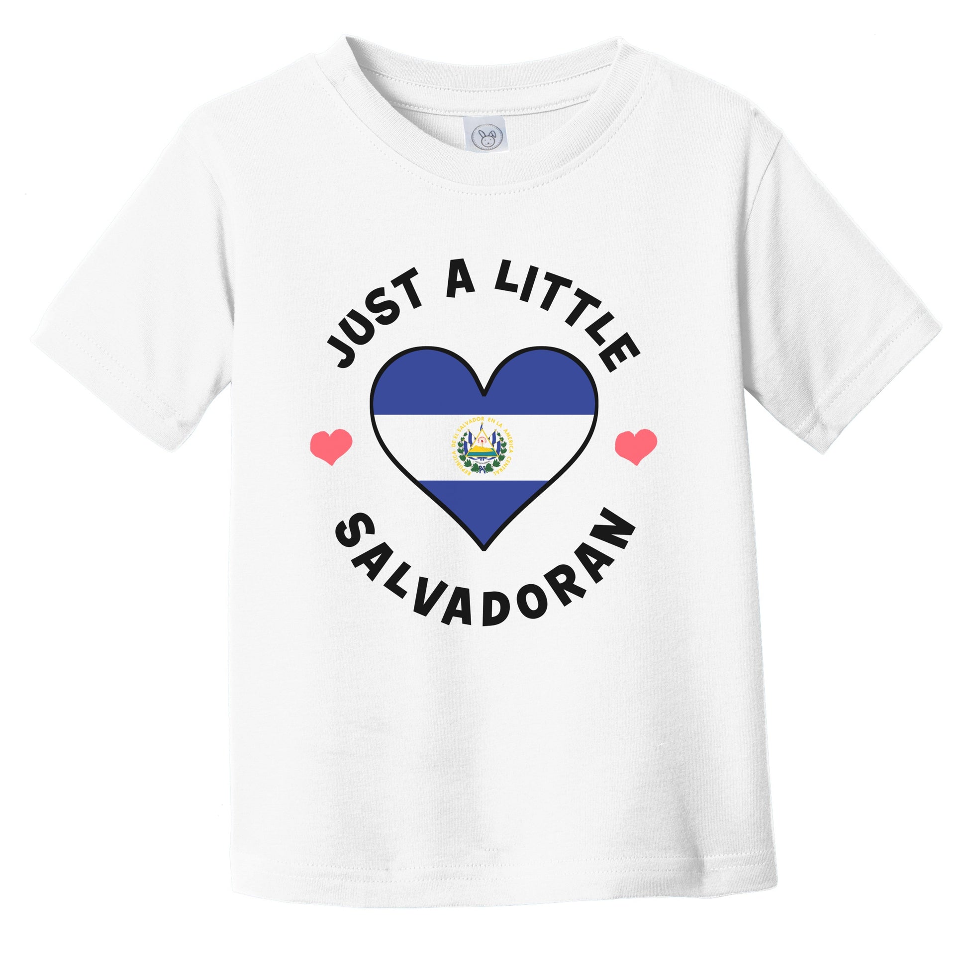 Salvadoran Flag Heart Just A Little Salvadoran El Salvador Infant Toddler T-Shirt