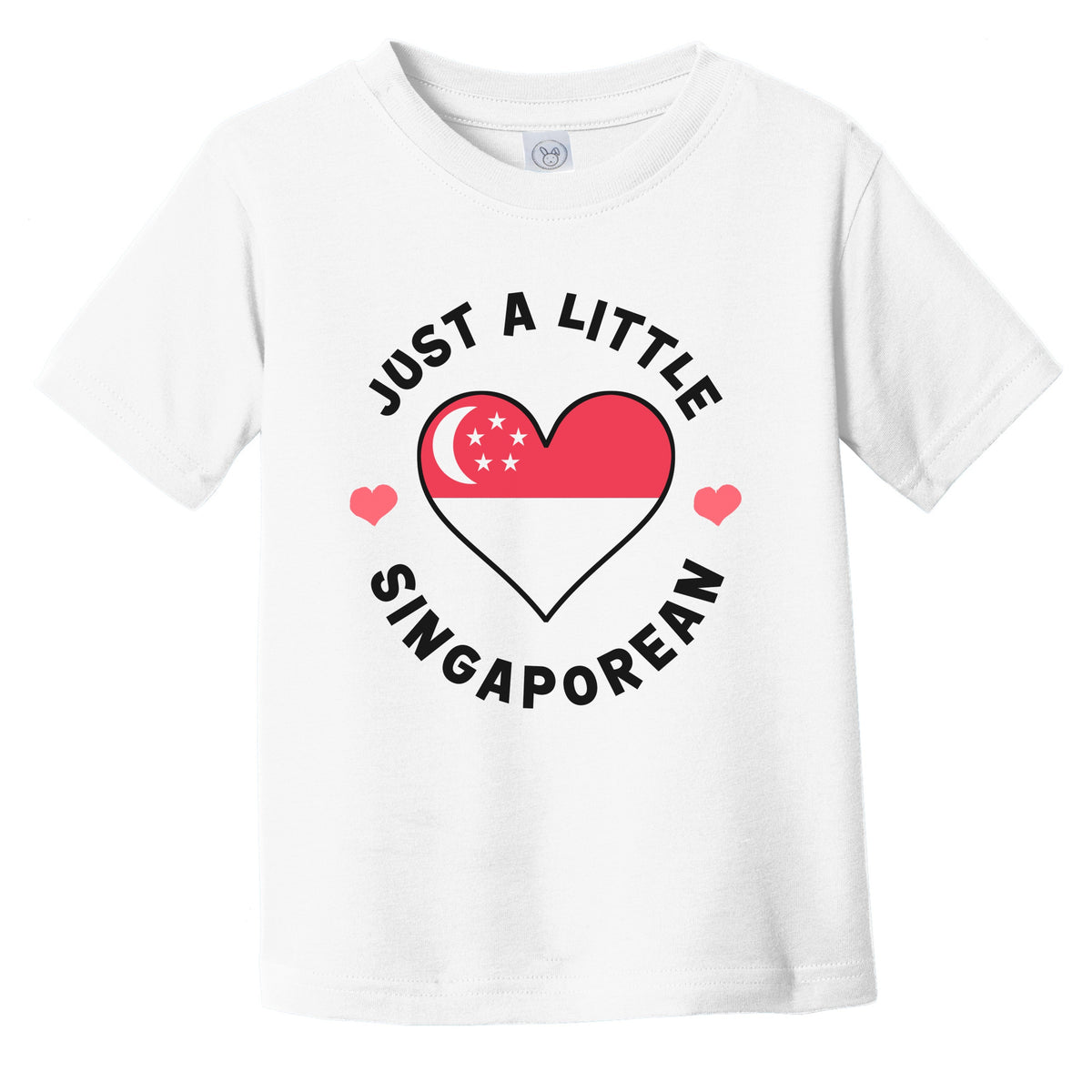 Singaporean Flag Heart Just A Little Singaporean Singapore Infant Toddler T-Shirt