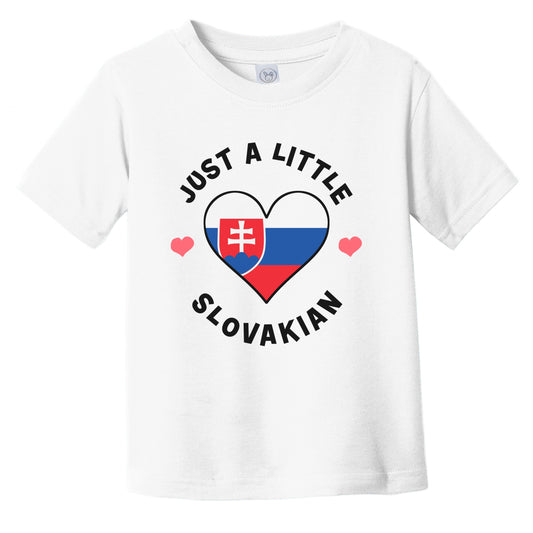 Slovakian Flag Heart Just A Little Slovakian Slovakia Infant Toddler T-Shirt