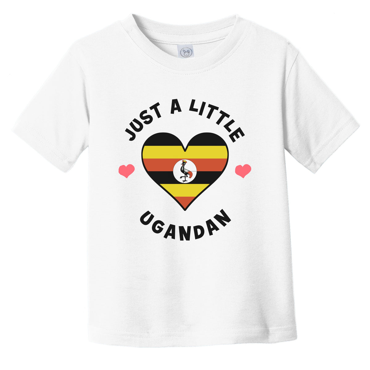 Ugandan Flag Heart Just A Little Ugandan Uganda Infant Toddler T-Shirt