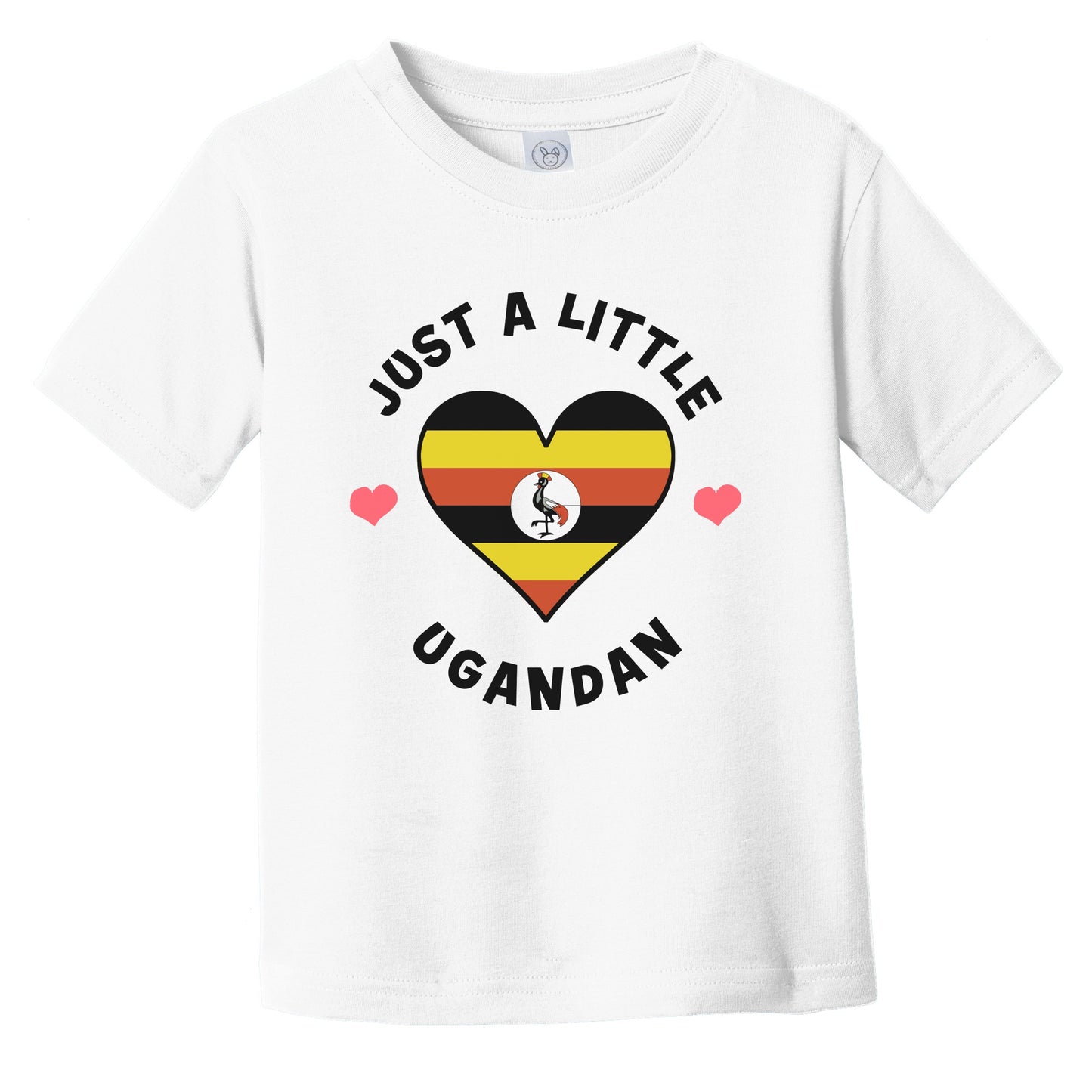 Ugandan Flag Heart Just A Little Ugandan Uganda Infant Toddler T-Shirt