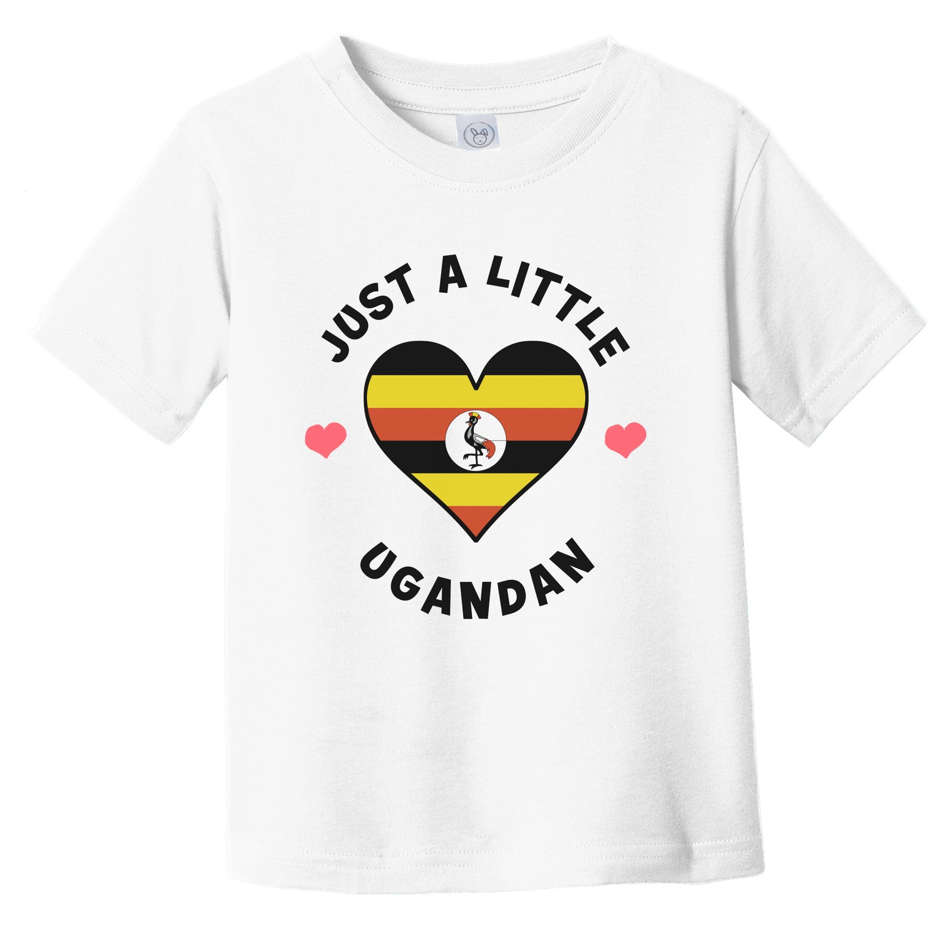 Ugandan Flag Heart Just A Little Ugandan Uganda Infant Toddler T-Shirt
