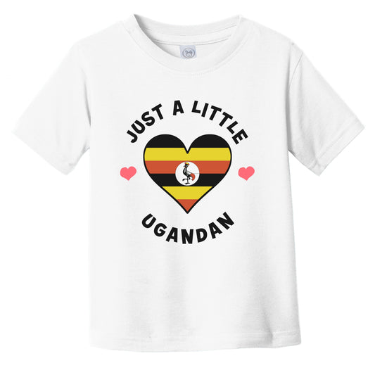 Ugandan Flag Heart Just A Little Ugandan Uganda Infant Toddler T-Shirt