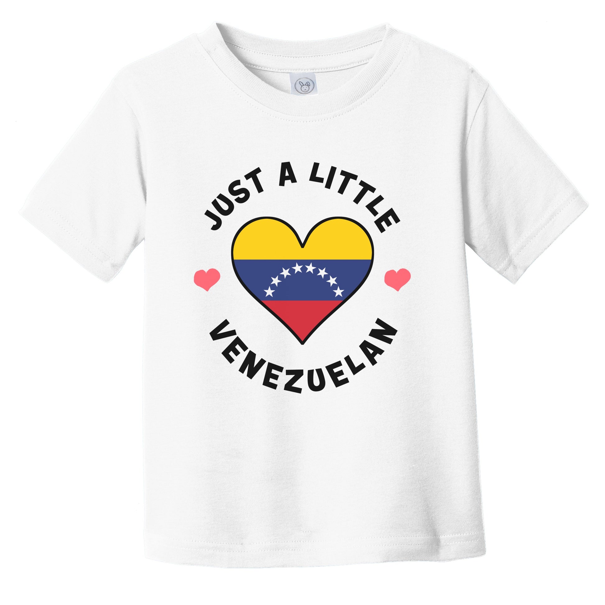 Venezuelan Flag Heart Just A Little Venezuelan Venezuela Infant Toddler T-Shirt