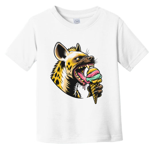 Hyena Eating Ice Cream Funny Cartoon Summer Infant Toddler T-Shirt