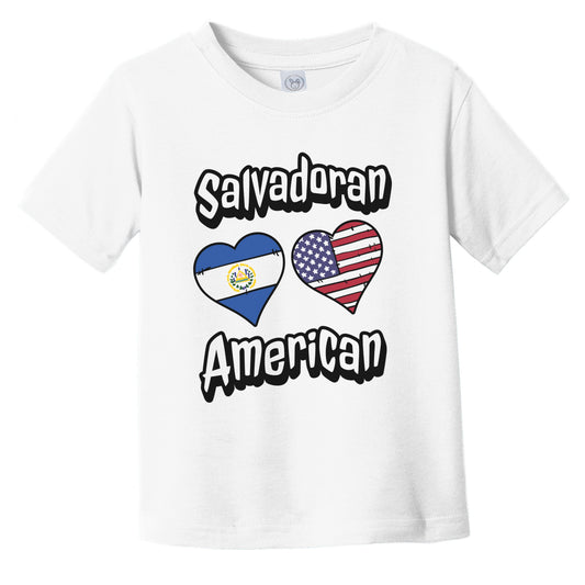 Salvadoran American Flag Hearts Combo El Salvador Infant Toddler T-Shirt