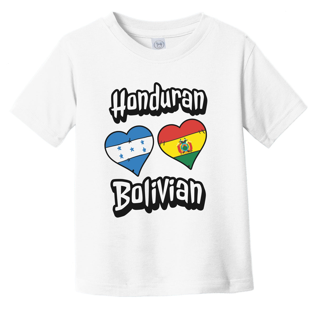 Honduran Bolivian Flag Heart Combo Honduras Bolivia Infant Toddler T-Shirt
