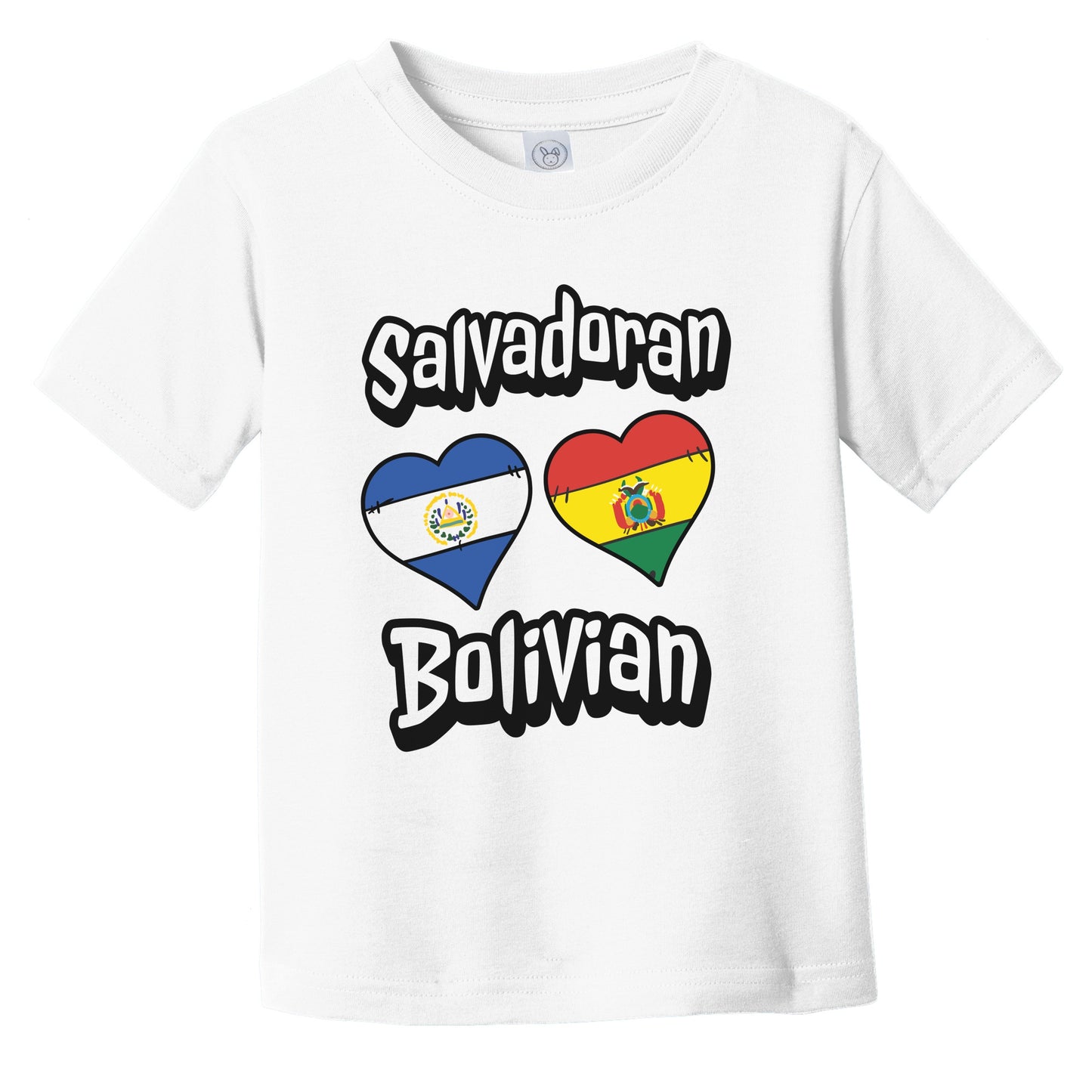 Salvadoran Bolivian Flag Heart Combo El Salvador Bolivia Infant Toddler T-Shirt