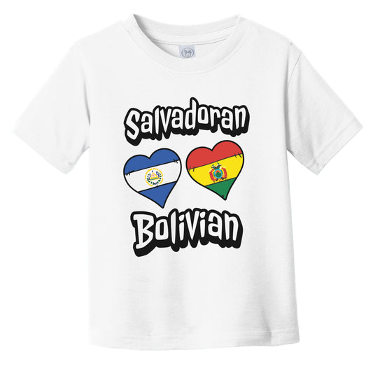 Salvadoran Bolivian Flag Heart Combo El Salvador Bolivia Infant Toddler T-Shirt