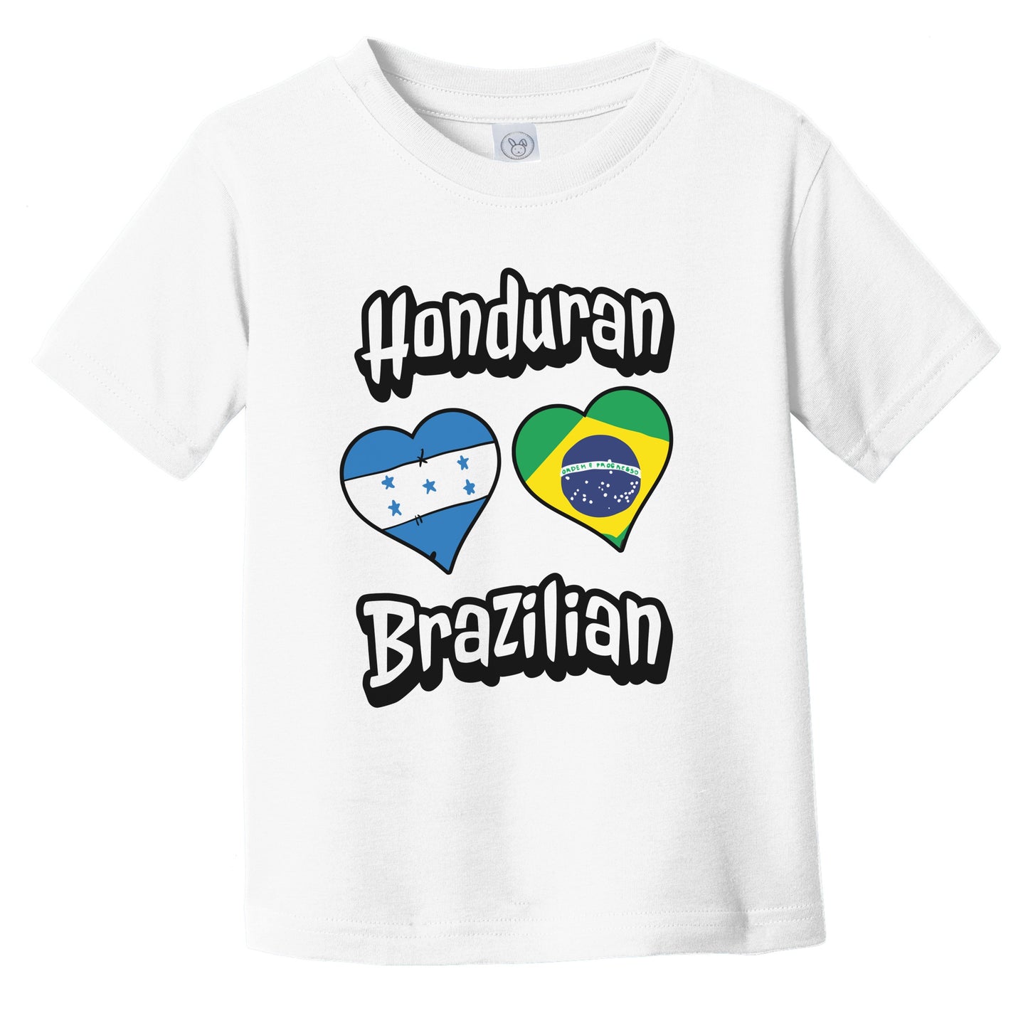 Honduran Brazilian Flag Heart Combo Honduras Brazil Infant Toddler T-Shirt