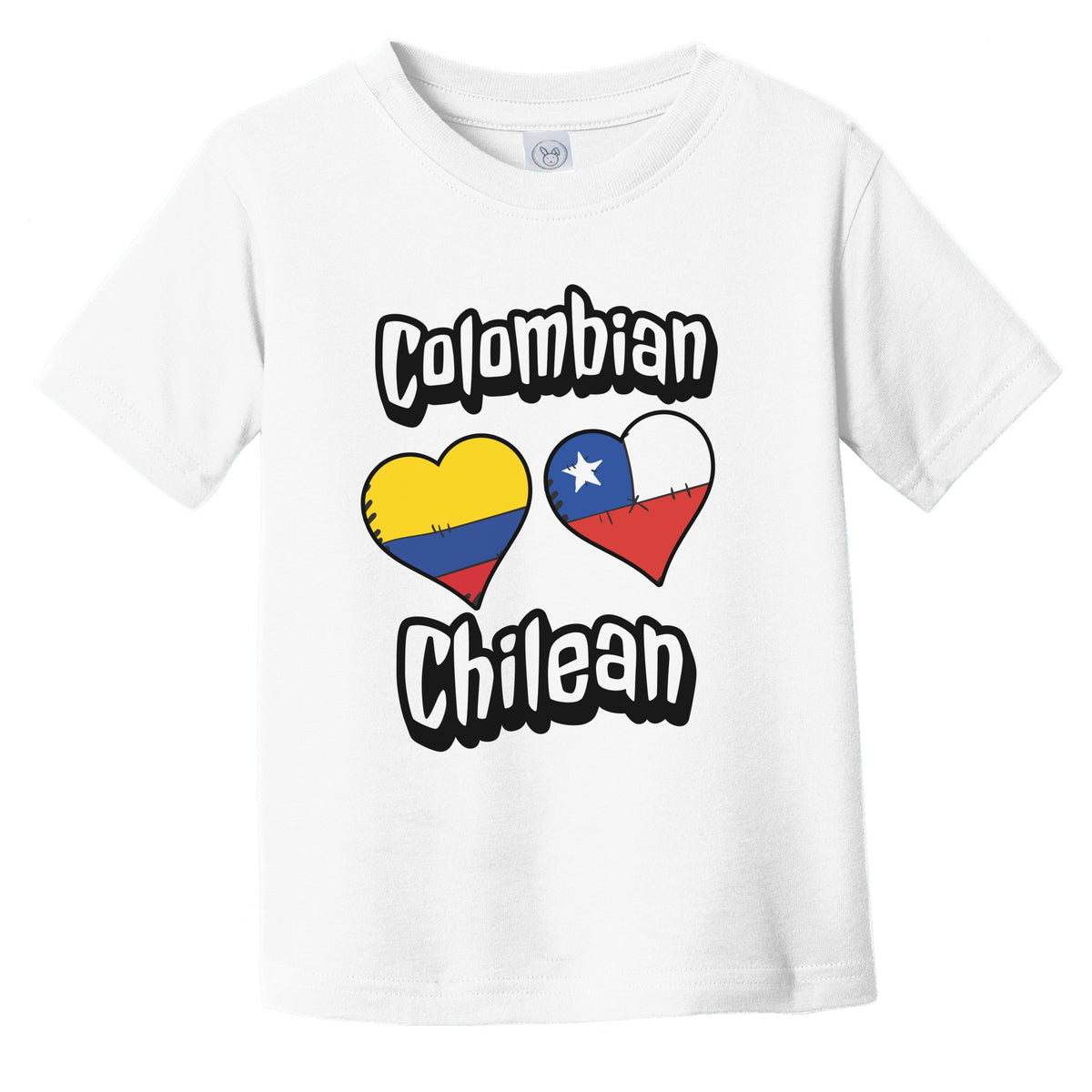 Colombian Chilean Flag Heart Combo Colombia Chile Infant Toddler T-Shirt