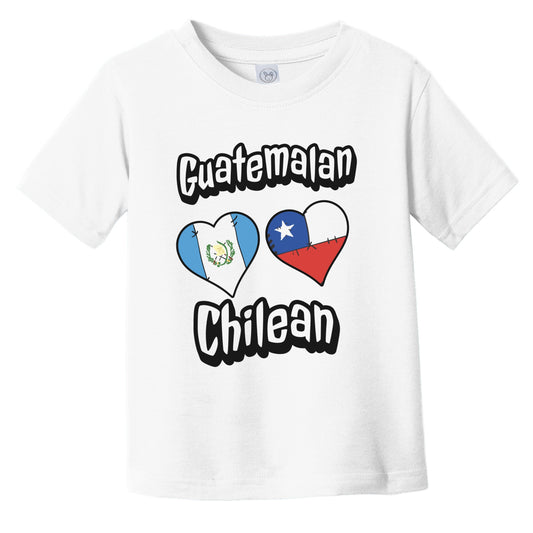 Guatemalan Chilean Flag Heart Combo Guatemala Chile Infant Toddler T-Shirt