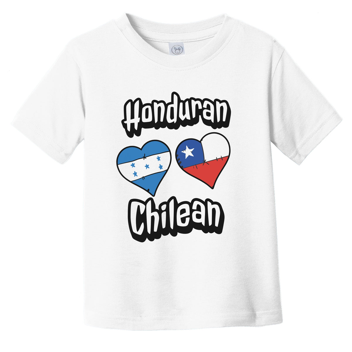 Honduran Chilean Flag Heart Combo Honduras Chile Infant Toddler T-Shirt