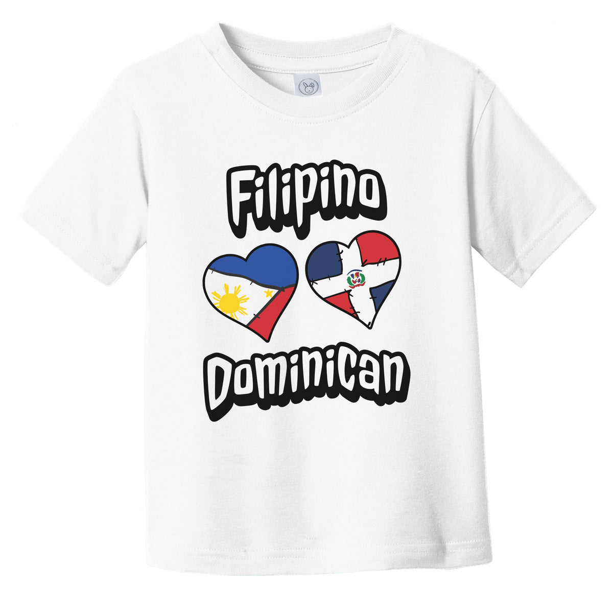 Filipino Dominican Hearts Philippines Dominican Republic Infant Toddler T-Shirt