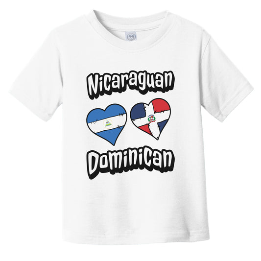 Nicaraguan Dominican Hearts Nicaragua Dominican Republic Infant Toddler T-Shirt