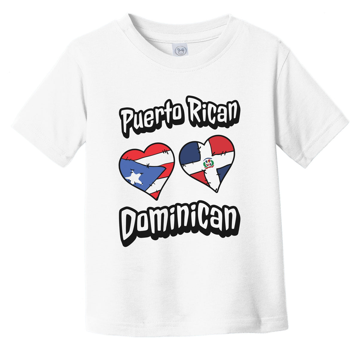 Puerto Rican Dominican Hearts Puerto Rico Dominican Republic Infant Toddler T-Shirt