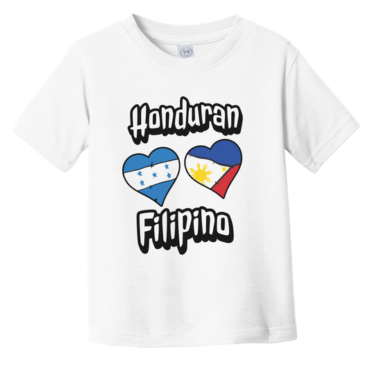 Honduran Filipino Flag Heart Combo Honduras Philippines Infant Toddler T-Shirt