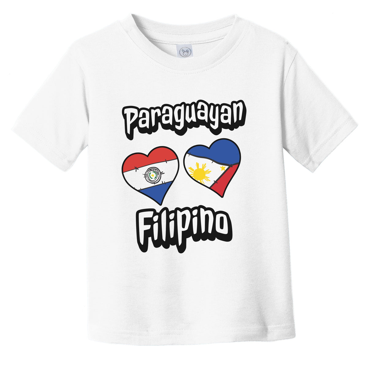 Paraguayan Filipino Flag Heart Combo Paraguay Philippines Infant Toddler T-Shirt