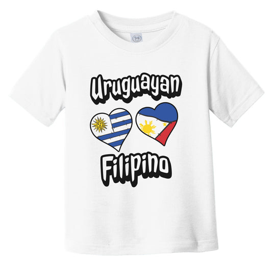 Uruguayan Filipino Flag Heart Combo Uruguay Philippines Infant Toddler T-Shirt