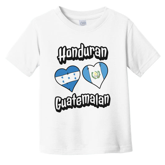 Honduran Guatemalan Flag Heart Combo Honduras Guatemala Infant Toddler T-Shirt