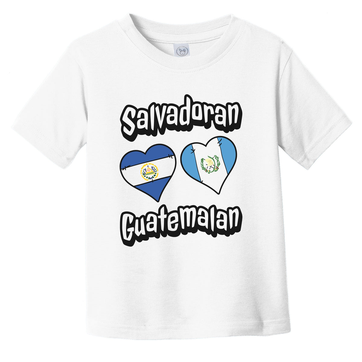 Salvadoran Guatemalan Flag Heart Combo El Salvador Guatemala Infant Toddler T-Shirt